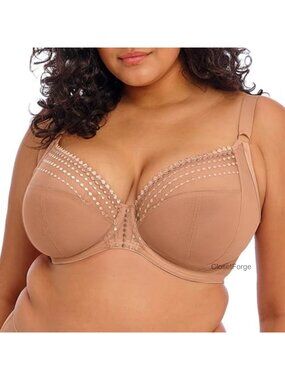 Underwire Plunge Bra with Side Support, Convertible Racerback, Sheer Mesh